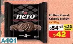 ETİ NERO KREMALI KAKAOLU BİSKÜVİ 4X110 G
